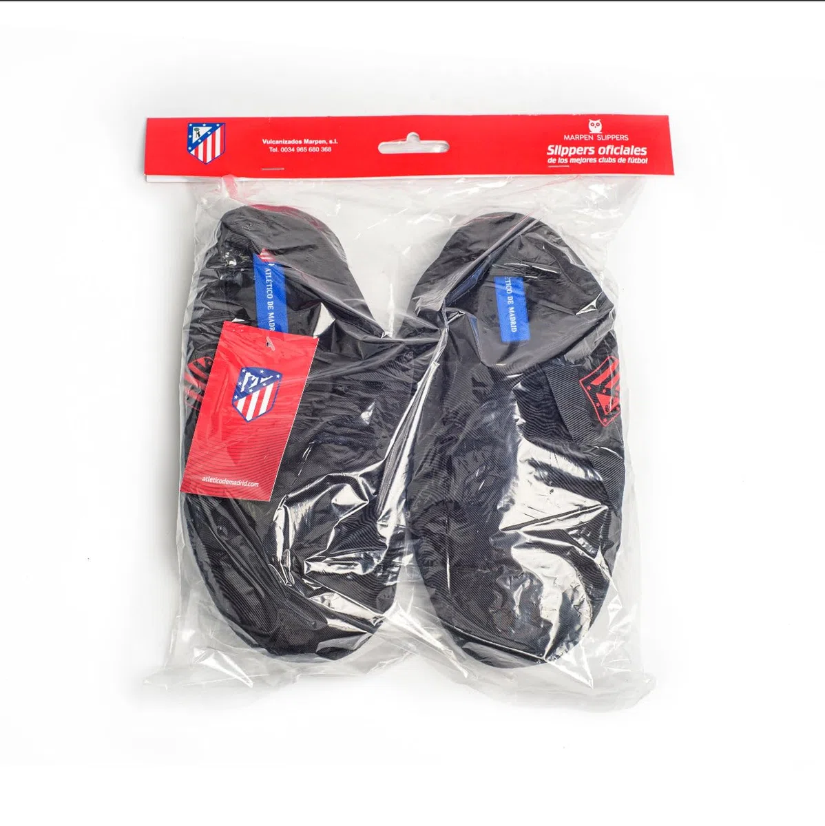MARPEN SLIPPERS Zapatillas Atlético de Madrid Oficiales Licenciadas Acolchadas para Hombre o Mujer, Zapatillas de Casa y Viaje