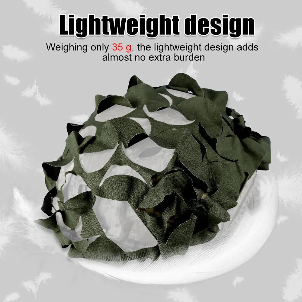 Funda de casco de caza militar, 1/2 unids de malla táctica, cubre rápida ajustable para el tiro de caza, Airsoft Paintball, verde
