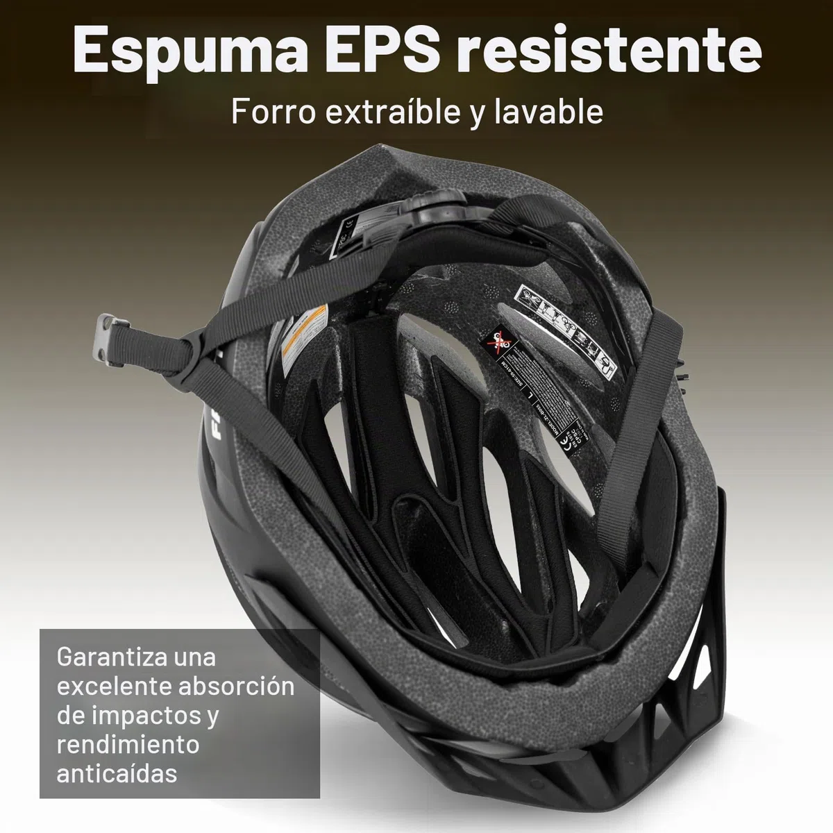 Favoto Casco de Bicicleta para Adultos Ligero – Casco de Ciclismo Transpirable para Hombre y Mujer, Carretera y MTB, Antigolpes, Talla Ajustable L 59-61 cm, Negro