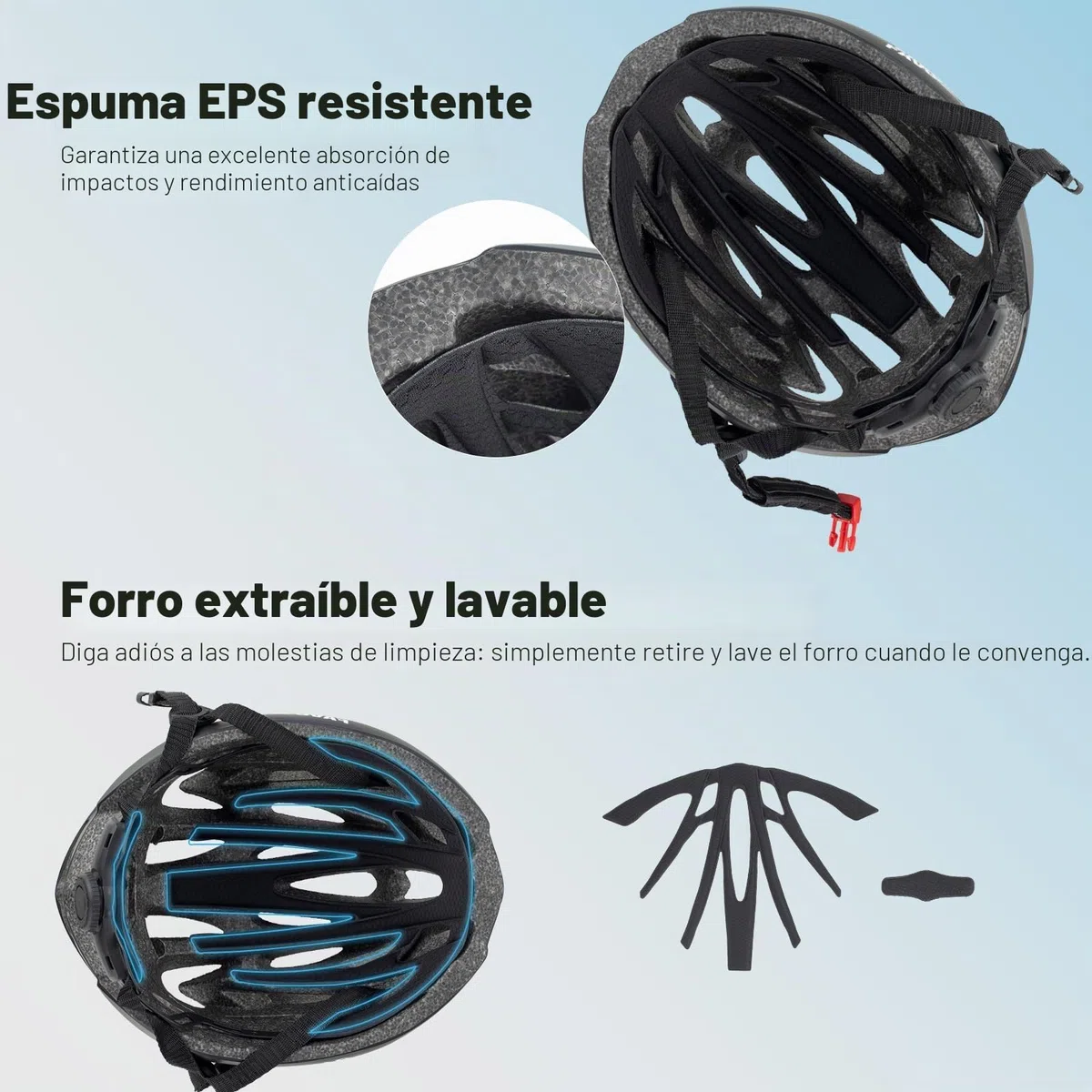 Favoto Casco de Bicicleta Ajustable, Casco de Ciclismo con Forro para Hombre Mujer Adultos, Casco de MTB Carretera Montaña Certificado CE TUV