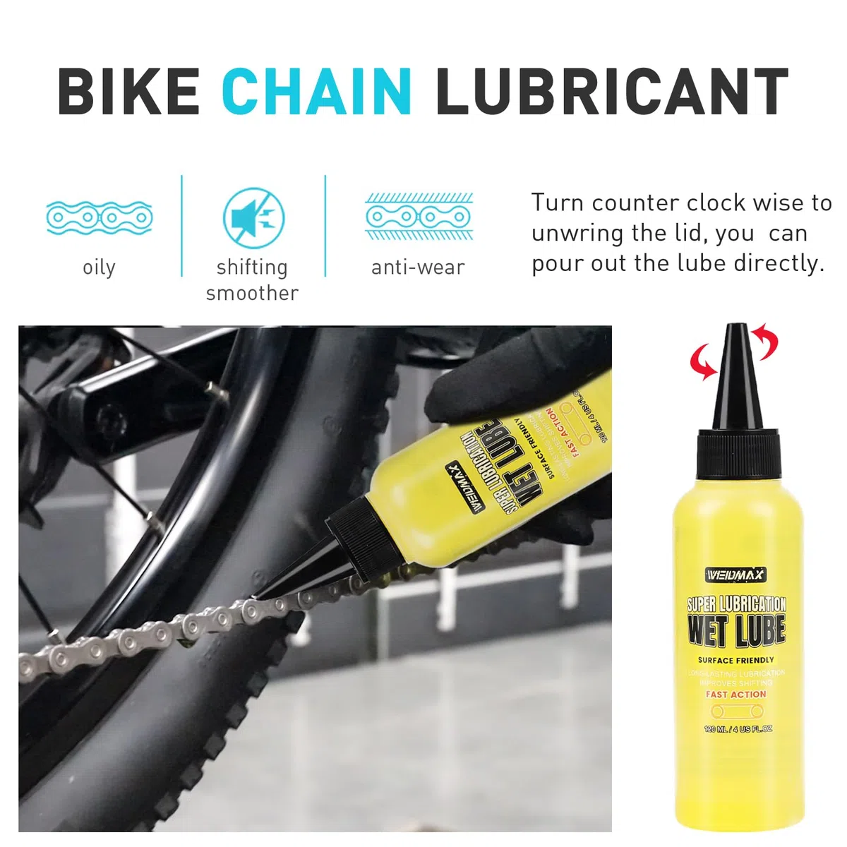 Limpiador de bicicletas, kit de limpieza de bicicletas que incluye spray de limpieza de 500 ml, lubricante de cadena de 120 ml, 4 cepillos y 1 toalla, limpiador de cadena de bicicleta para MTB