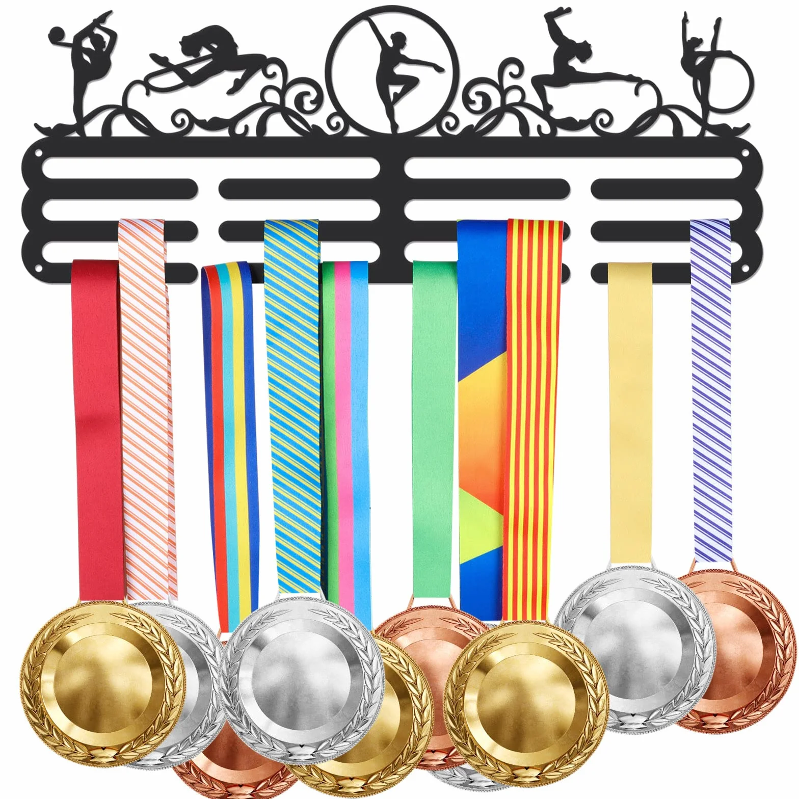 SUPERDANT Medallero Gimnasia Ritmica Gimnasia para Colgar Medallas Medallero Colgador De Medallas Gimnasia Porta Medallas Medallero Personalizado De Gimnasia Regalos para Deportistas 40x15CM