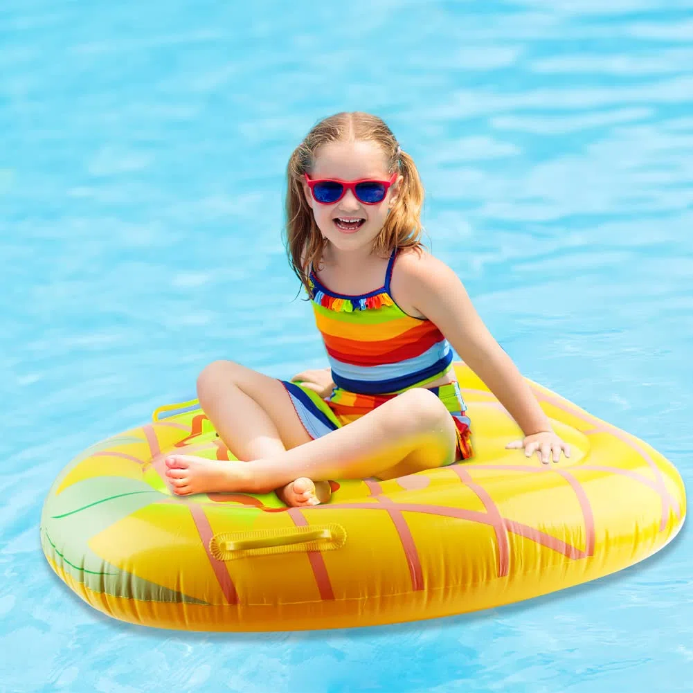 Colchón hinchable para niños, FainFun Schwimmmatratze, Schwimmbrett hinchable para niños con Handhaben, Mini Surf, Bodyboard aufblasbar Schwimmhilfe, Lernen Schwimmhilfe, Lernen Schwimmen