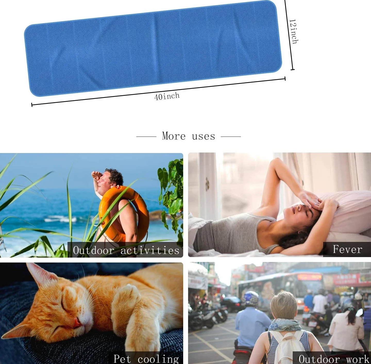 Yisscen 10PCS Cooling Towel, Enfriamiento Toalla, Toalla de Hielo, Gimnasio Toalla, Toalla Deportiva Secado rápido, para Fitness, Deporte, Viajes, Yoga