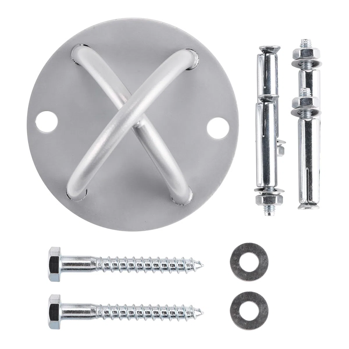 Kit de Anclaje TRX para Entrenamiento en Suspensión | Soporte de Acero Inoxidable para Techo o Pared | Carga hasta 250 kg | Incluye Tornillería | Fitness Tech