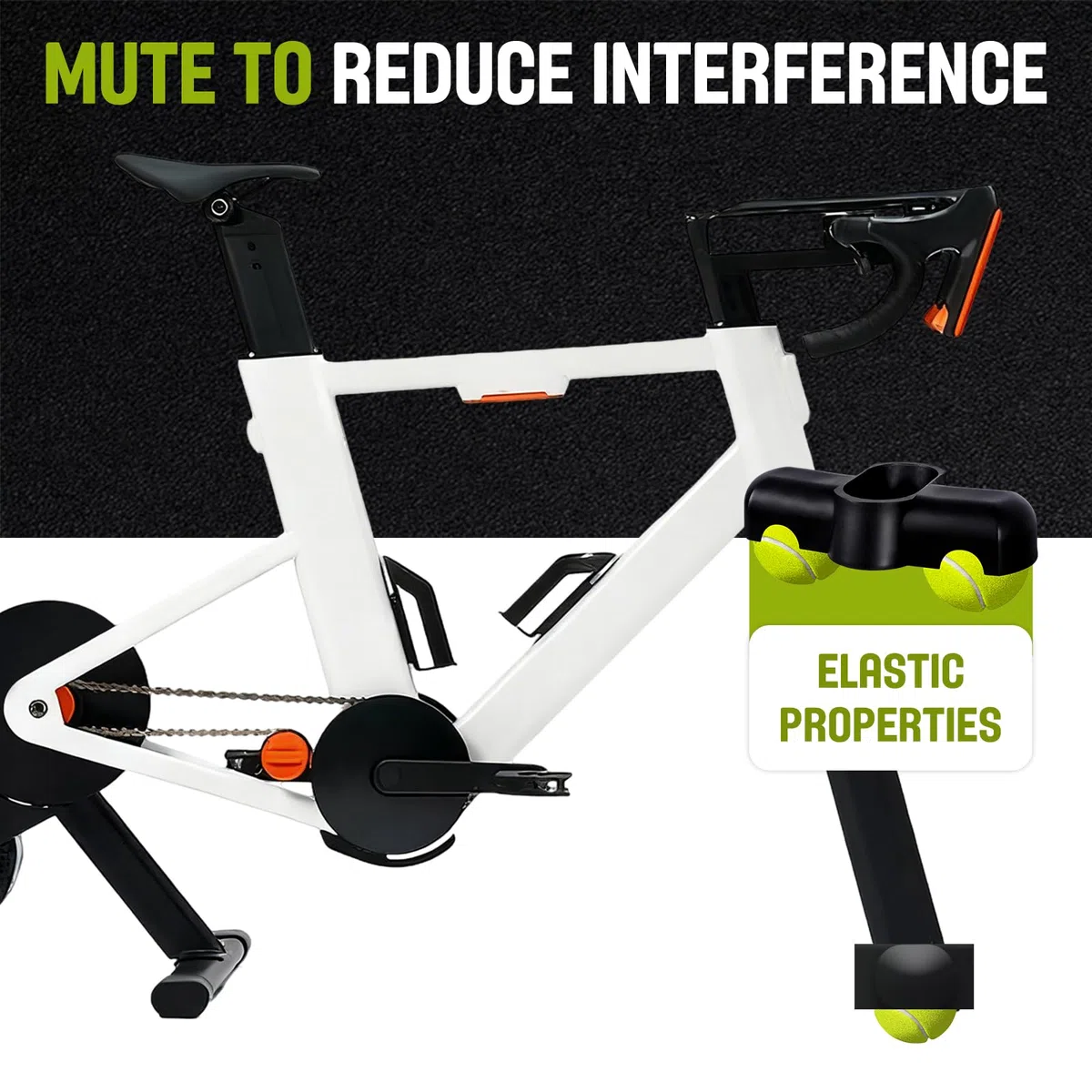 Adaptadores de Pies de Ciclismo para Interiores, Adaptadores de Patas Basculantes para Ciclismo de Interior,1Adaptadores con 2 Pelotas de Tenis,Aplicable a Accesorios para Zwift ride Soporte delantero