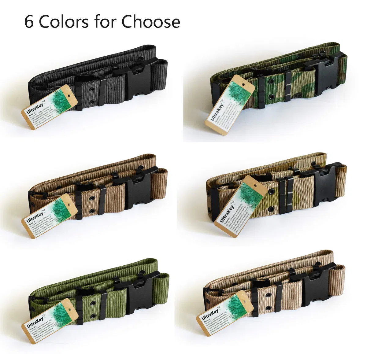 UltraKey Cinturón táctico, cinturón de rescate pesado ajustable militar del estilo táctico militar, conveniente para los deportes al aire libre, el acampar, la caza, el etc
