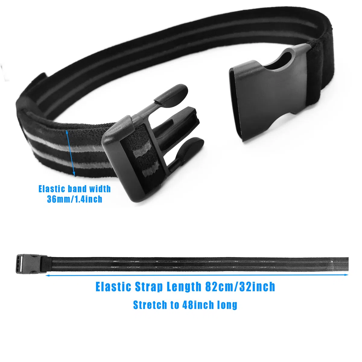 Correa para Muslos de Funda, bucles tácticos Antideslizantes para Las piernas al Aire Libre para EDC con Hebilla Lateral de liberación rápida para Caza y Tiro, Tela elástica de Nylon Unisex