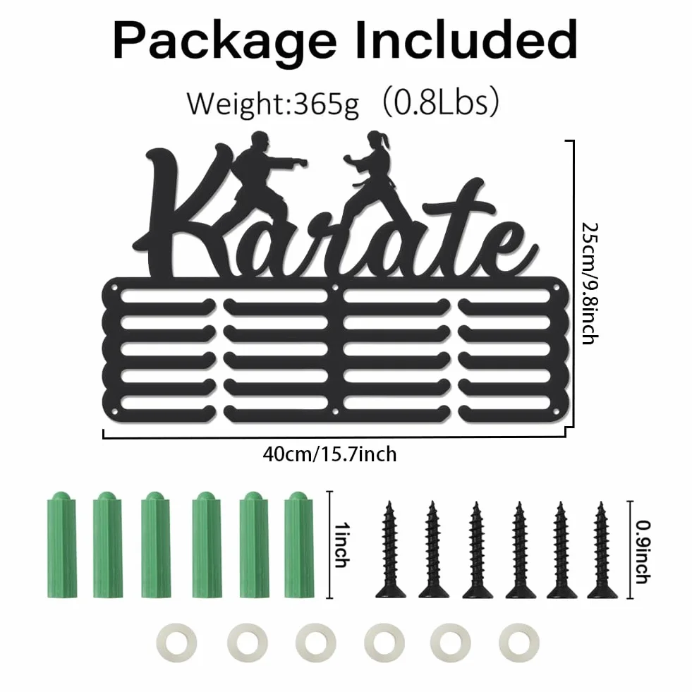 SUPERDANT Colgador de Medallas Karate Porta Medallas Karate Porta Medallas Personalizado para Karateka 5 filas de 20 ganchos Colgador Medallas de Capacidad Mejorado para Regalos para Niños e Hijos
