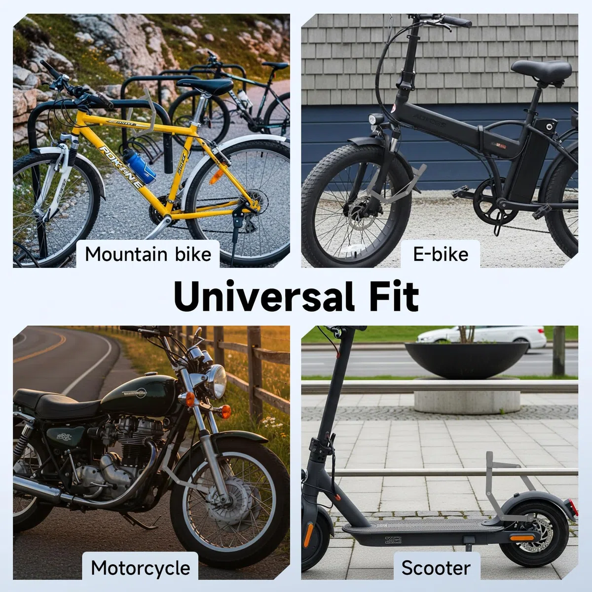 Candado Bicicleta Plegable, Moman Protección Antirrobo de Acero de Alta Seguridad 80cm Antirrobo Resistente Anti Corte y Práctico con Soporte & 2 Llaves para Bicicleta, Motocicleta Scooter, Gris