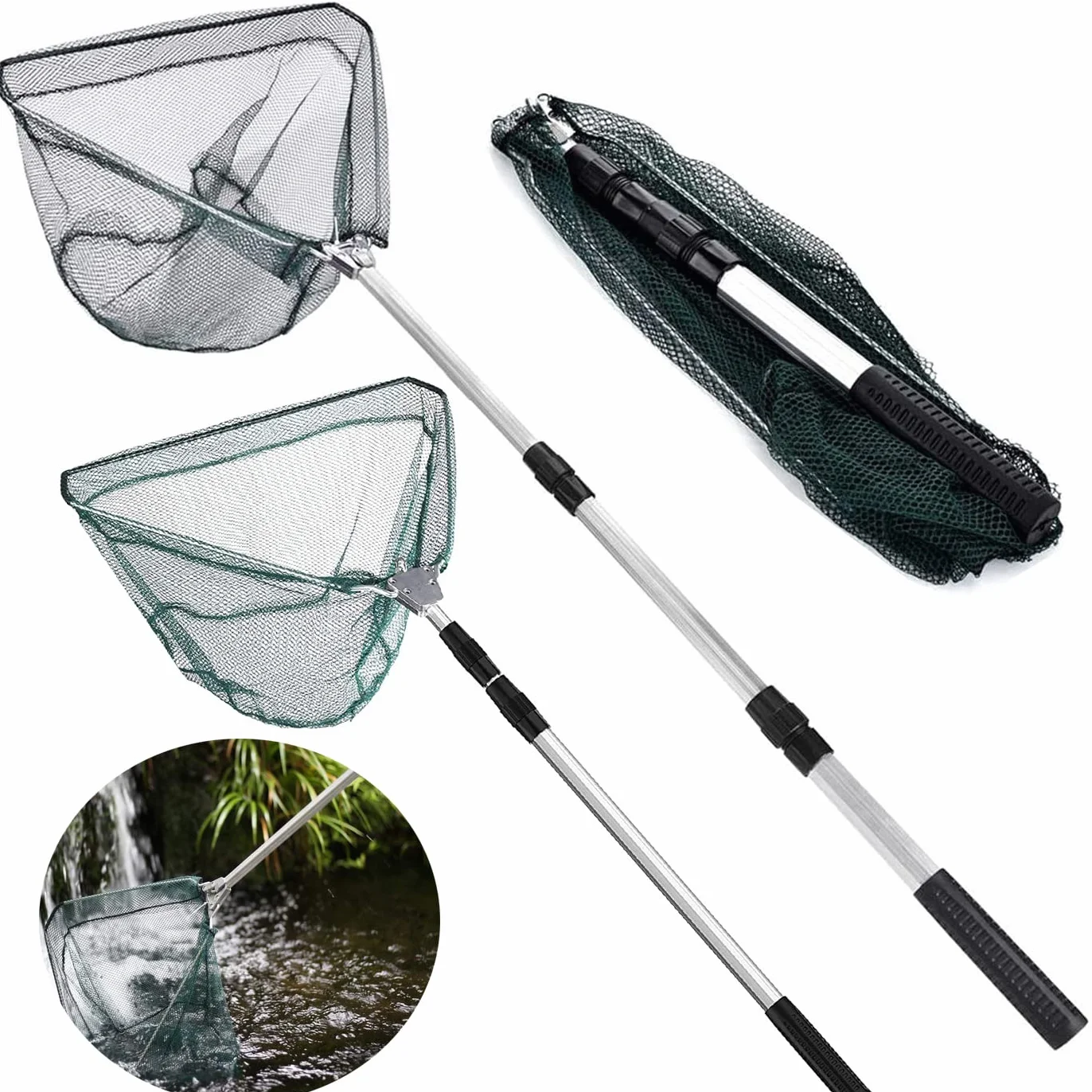 Red de Mariposas, Telescópicas Red Atrapa Mariposas Extensible Red para Atrapar Mariposas y Insectos con Antideslizante Mango Plegable para Atrapar Insectos, Pescar, Exterior y Jardín