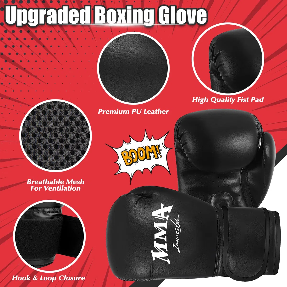 Saco de Boxeo Niños Sin Relleno de 3 a 12 años MMA Kickboxing Boxeo Karate Muay Thai Karate