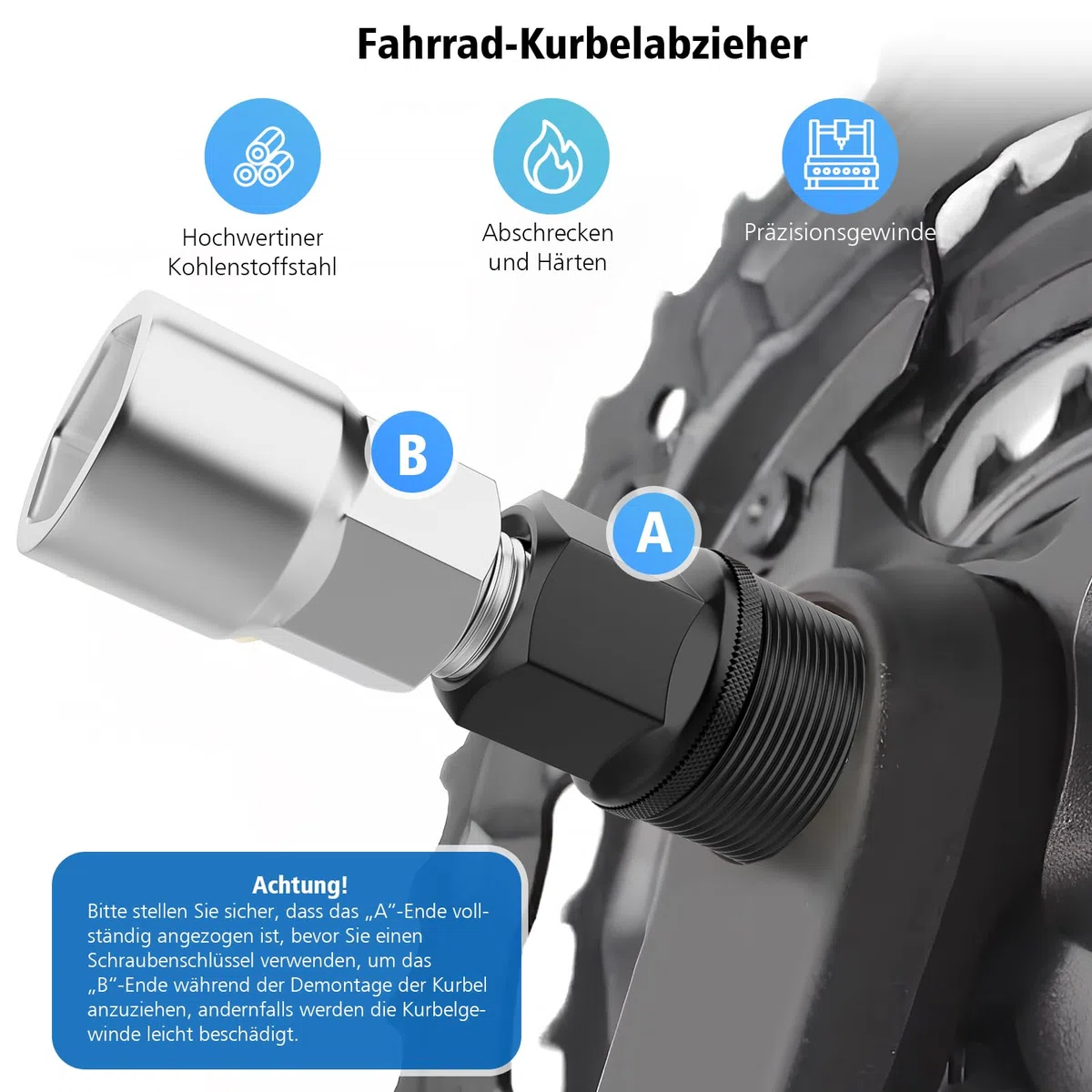 Extractor de bielas para bicicleta y pedalier de bicicleta, extractor de bielas para llaves de 16 mm, juego de herramientas compatibles con (Shimano/ISIS/Octalink)