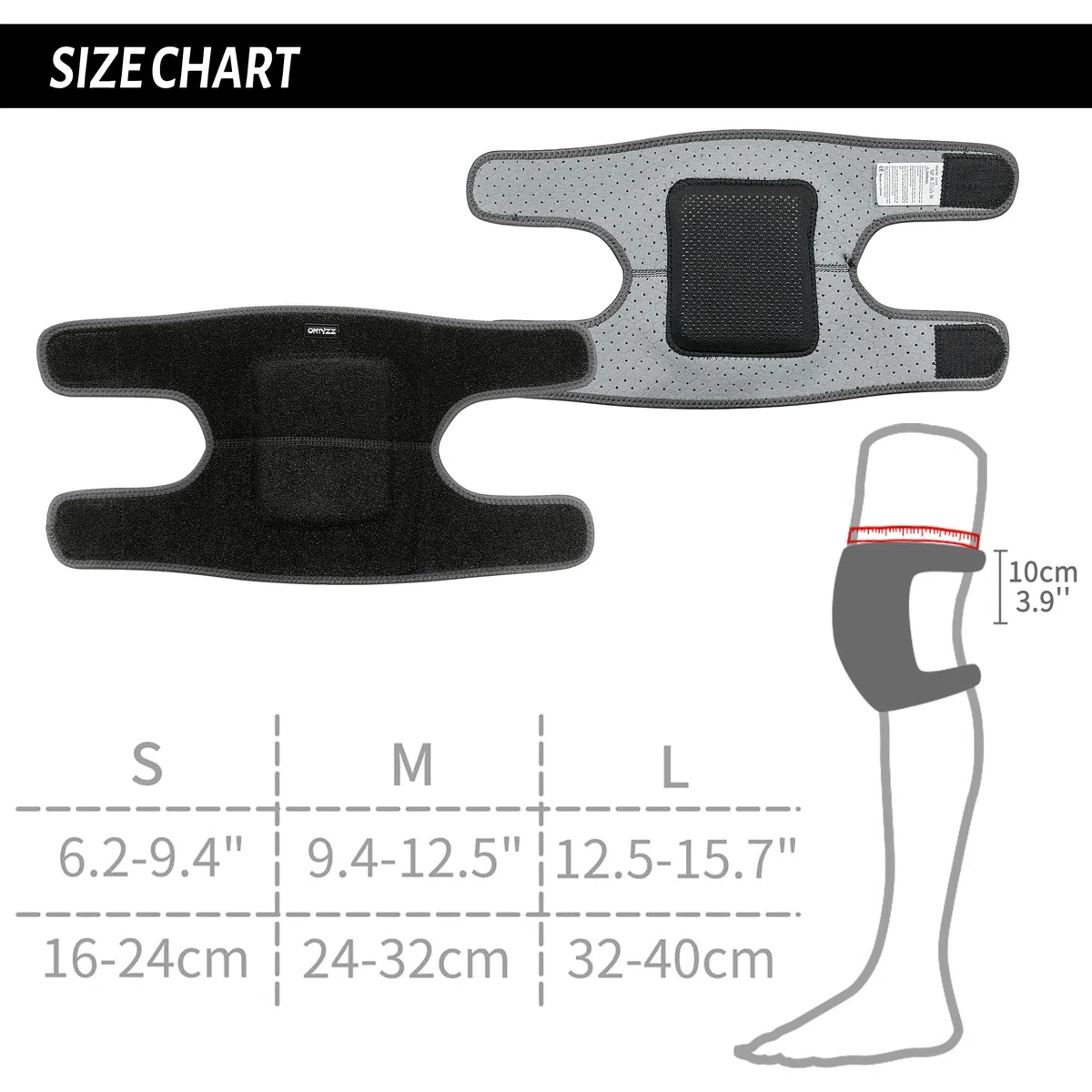 ONTYZZ Rodilleras para niños y niñas, ajustables, suaves, con almohadilla SBR gruesa para descenso, ciclismo, danza, voleibol, gateo, deporte, rodilleras, color negro/M