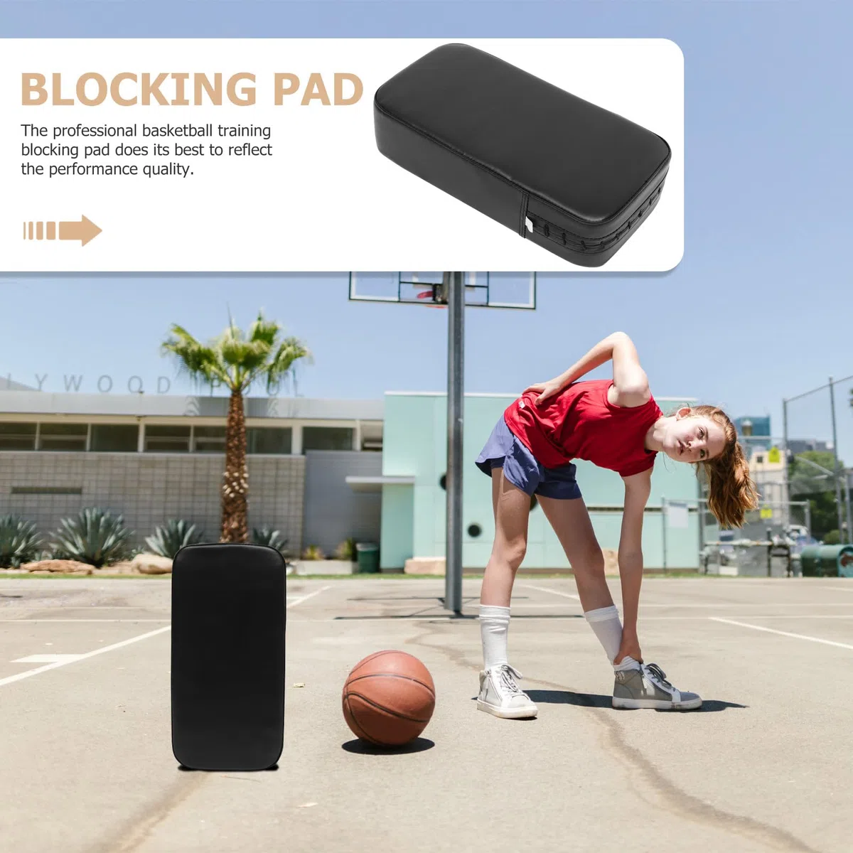 Almohadilla De Bloqueo Baloncesto Profesional 14.96X7.87X3.54In CojíN Entrenamiento Deportivo PortáTil para Mejorar Defensa Agilidad Y CoordinacióN Mano-Ojo