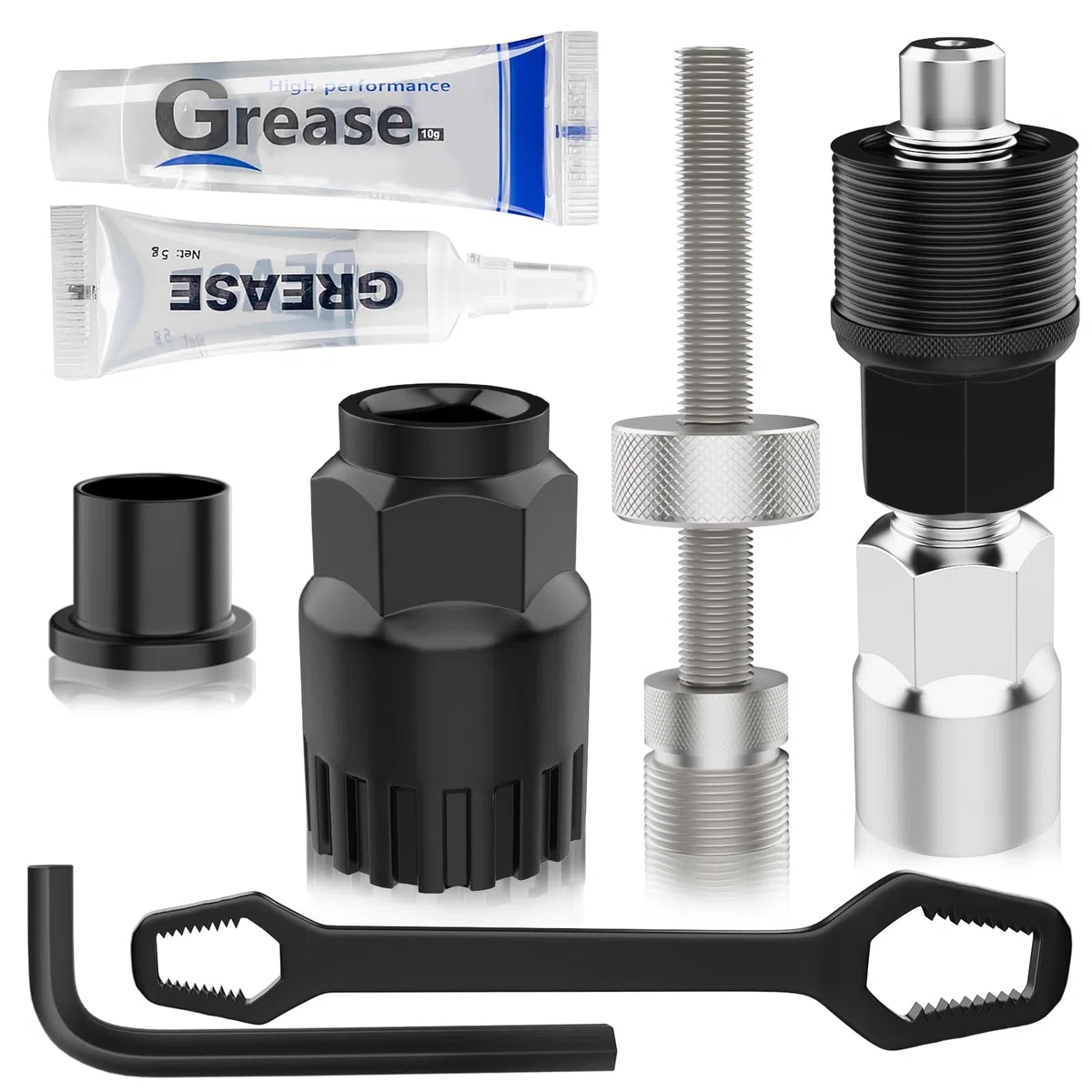 Extractor de bielas para bicicleta y pedalier de bicicleta, extractor de bielas para llaves de 16 mm, juego de herramientas compatibles con (Shimano/ISIS/Octalink)