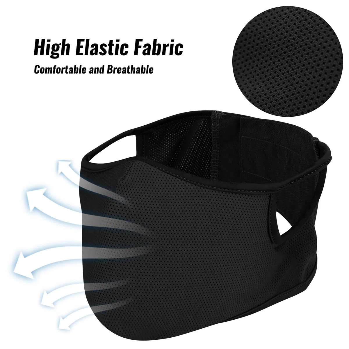 Qavctw Tactical Shooting Mask, Folding Airsoft Silicone Mask, Breathable, Free Ear, Half Face, Mesh, Military Mask for Shooting, Horse Riding, Climbing, Paintball, Hunting, Games