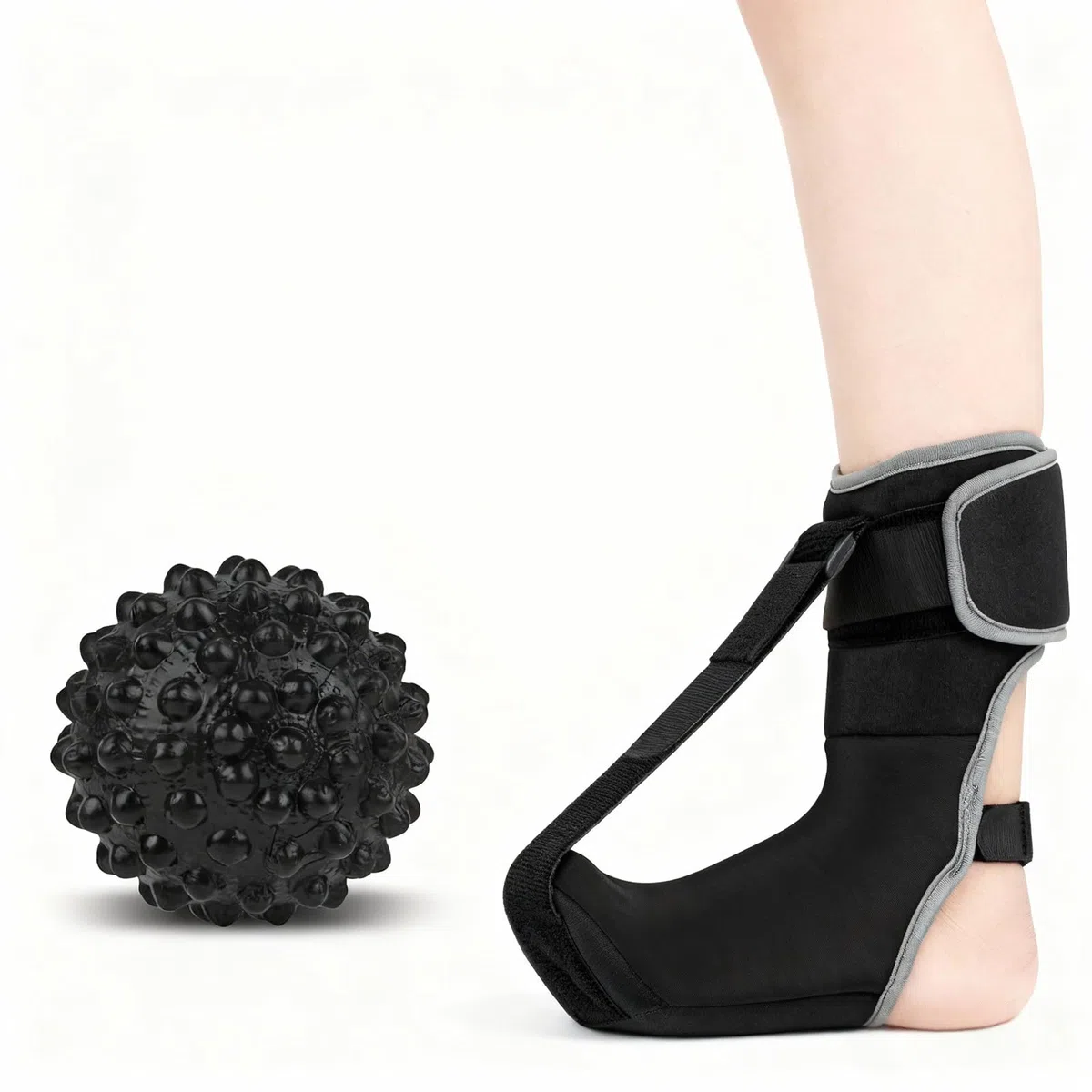 MINGBOLIN Ferula Fascitis Plantar Talla M, Ferula Nocturna Fascitis Plantar Ajustable, Soporte Plantars para Aliviar Dolores de Tobillo y Pie, Solución Efectiva para Tobillera Fasciti Plantars
