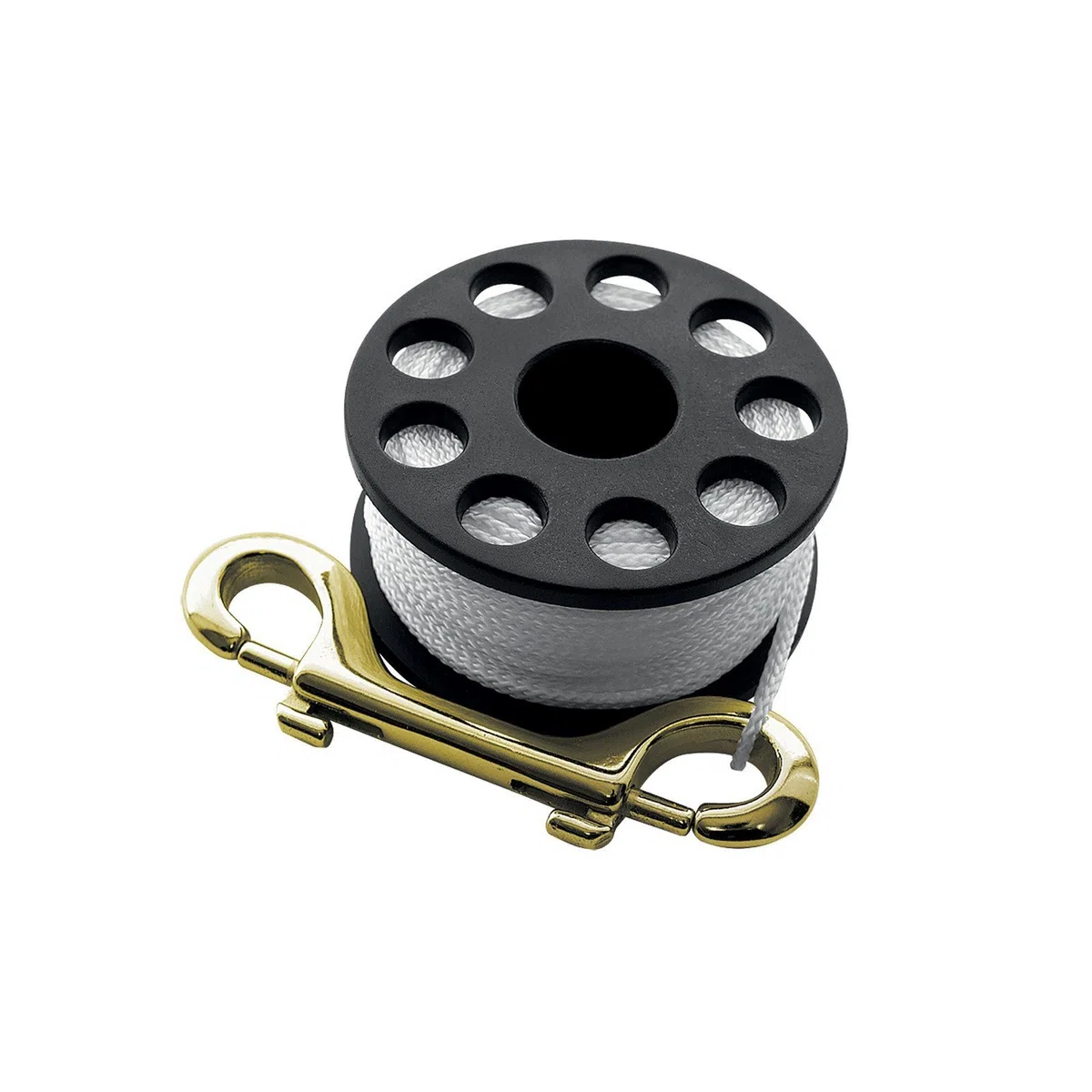 SCUBAPRO Mini Reel Small con mosquetón Doble de Acero Inoxidable (Aprox. 15 Metros).