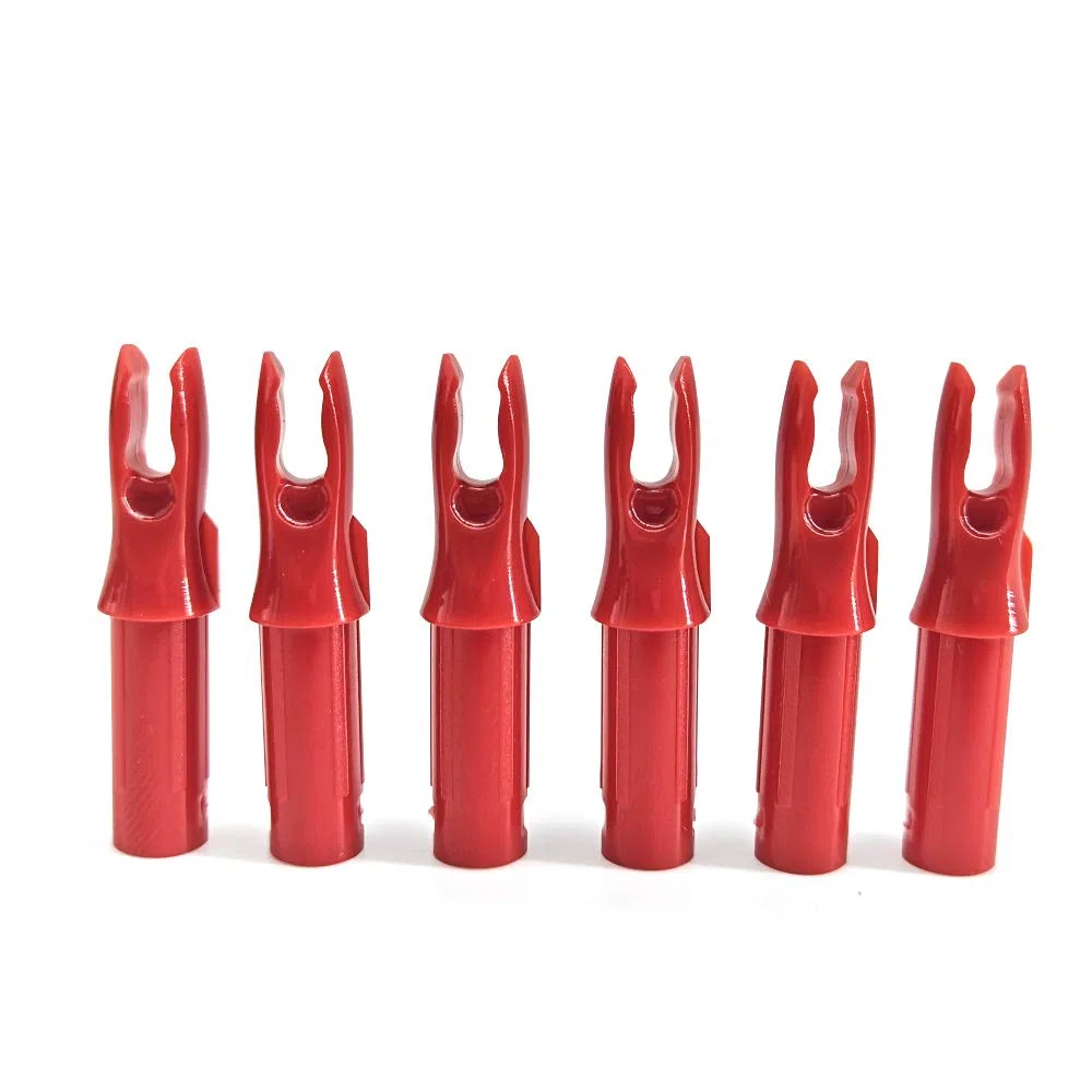 SHARROW 100PCS Archery Arrow Nocks ID 6.2mm Inserto de plástico Tail Nock Pin para Arrow Tails Reemplazo de culatines, Arrow Shaft End Accesorios para Tiro de Caza