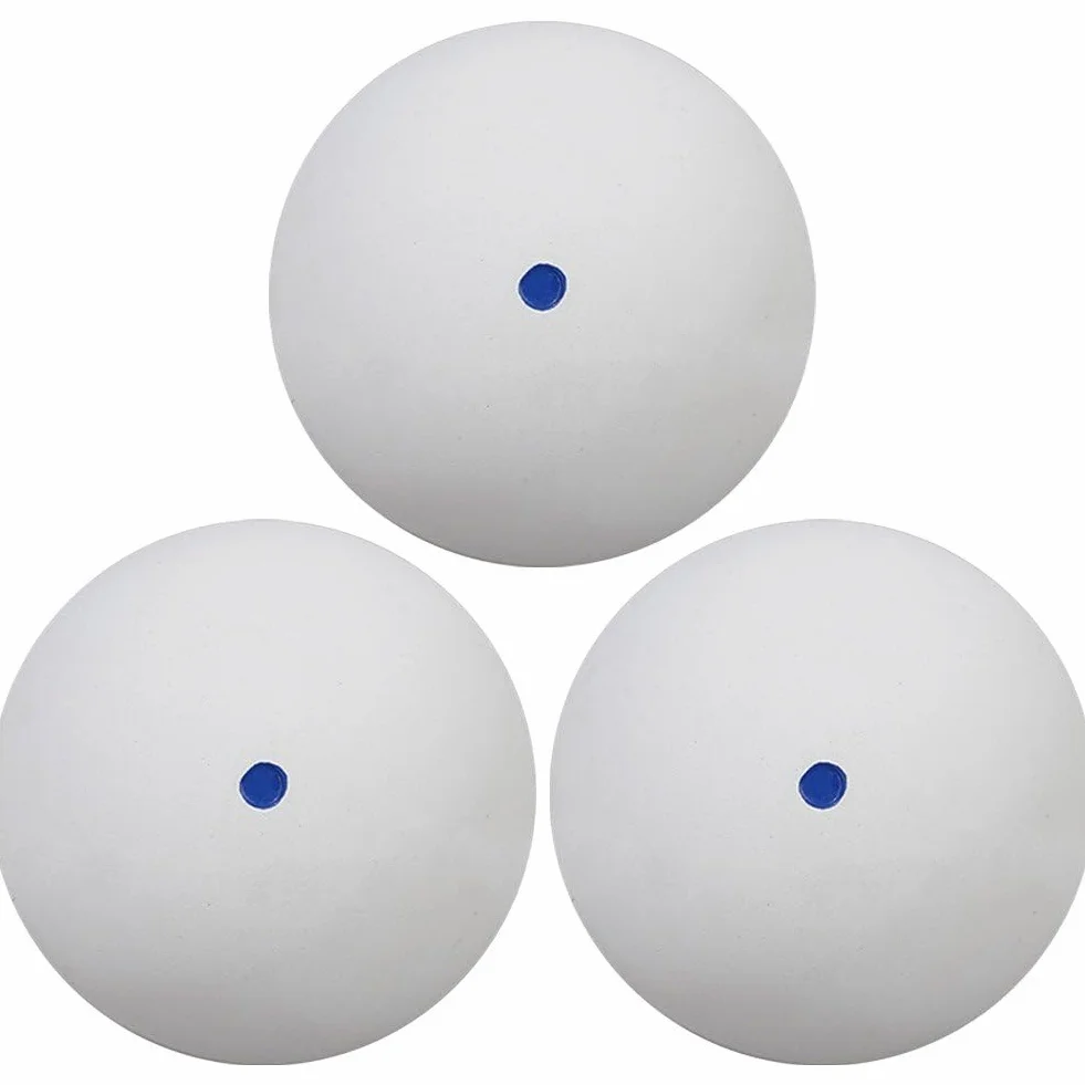 Pelotas De Squash, 3 Piezas De Goma Profesional para Raqueta De Squash, con Un Punto Rojo, Azul Y Amarillo, Pelota De Alta Velocidad para Principiantes.