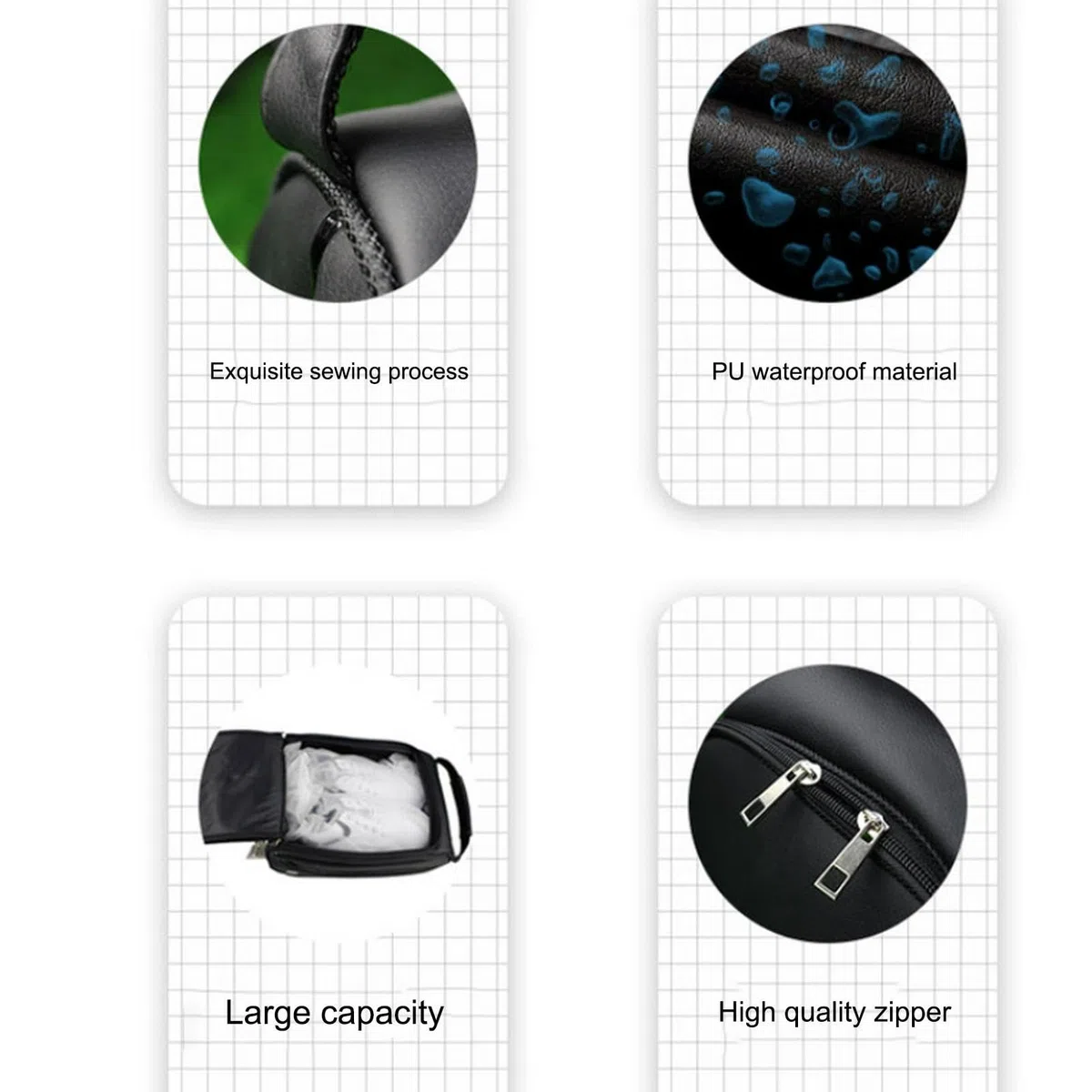 Bolsas Zapatos Golf Viaje, PU Contenedores Impermeables Bolsas con Cremallera, Organizador Almacenamiento a Prueba Polvo para Viajes al Aire Libre, Vacaciones y