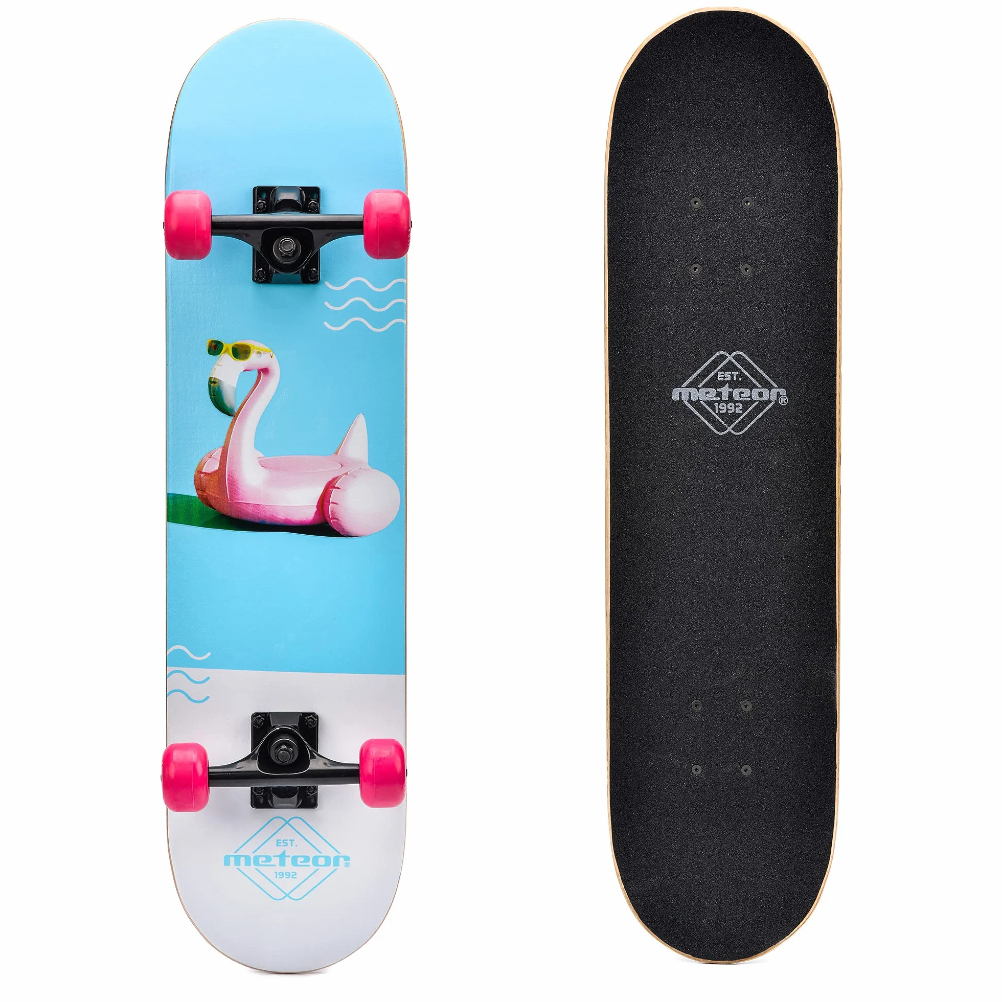Monopatín patineta Retro Madera Skateboard Completo niños jóvenes Adultos Mejor Calidad Robusto Ligero