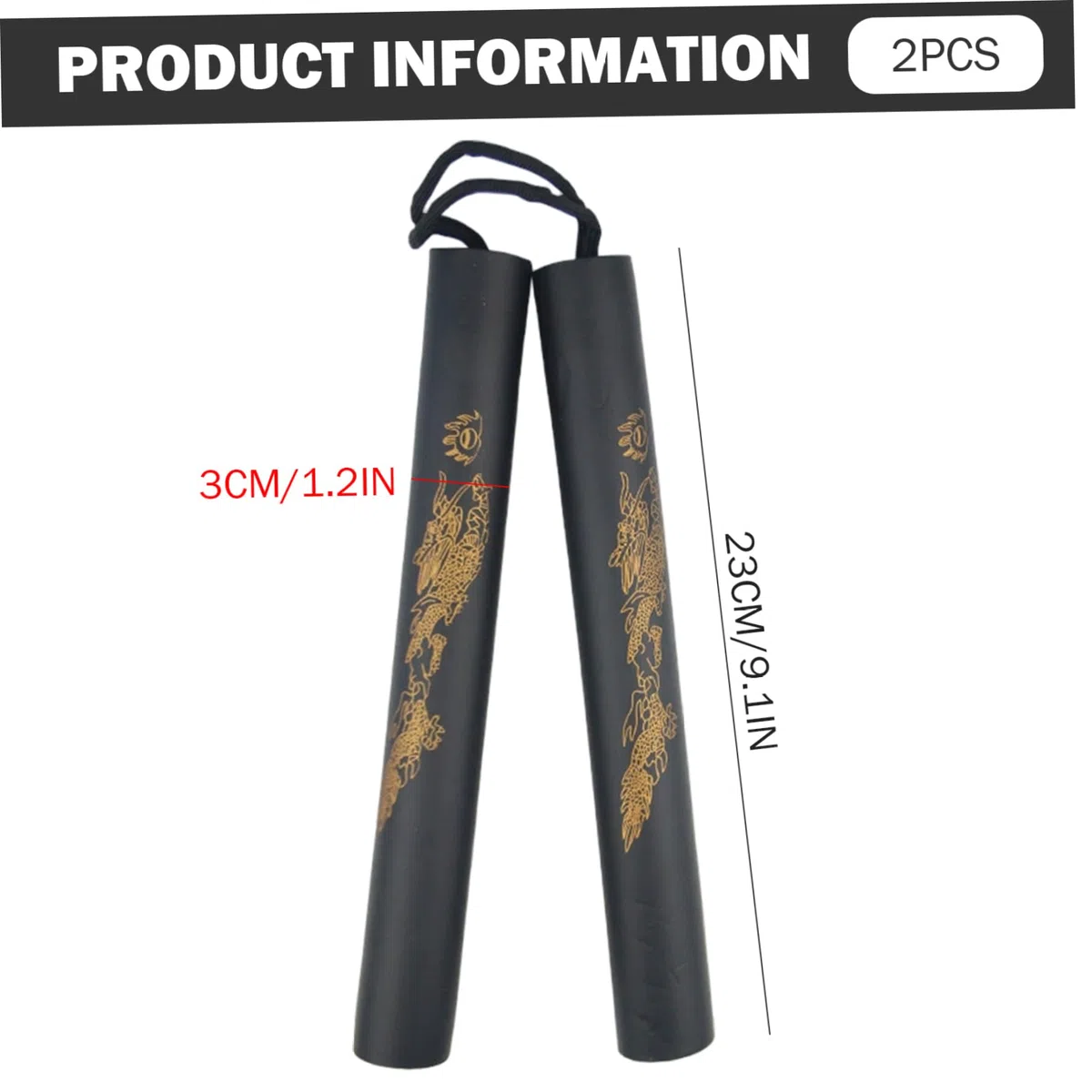 2 Nunchakus para niños, Nunchakus de Espuma Ligeros, Palos de Artes Marciales para niños y Principiantes, práctica y Entrenamiento, Espuma