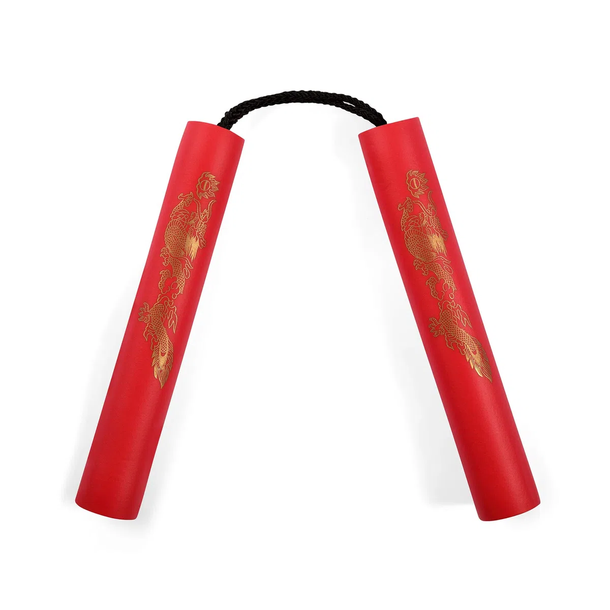 Playwell Infantil 8 Pulgadas Nunchucks De Espuma Con Cable - Completamente Rojo