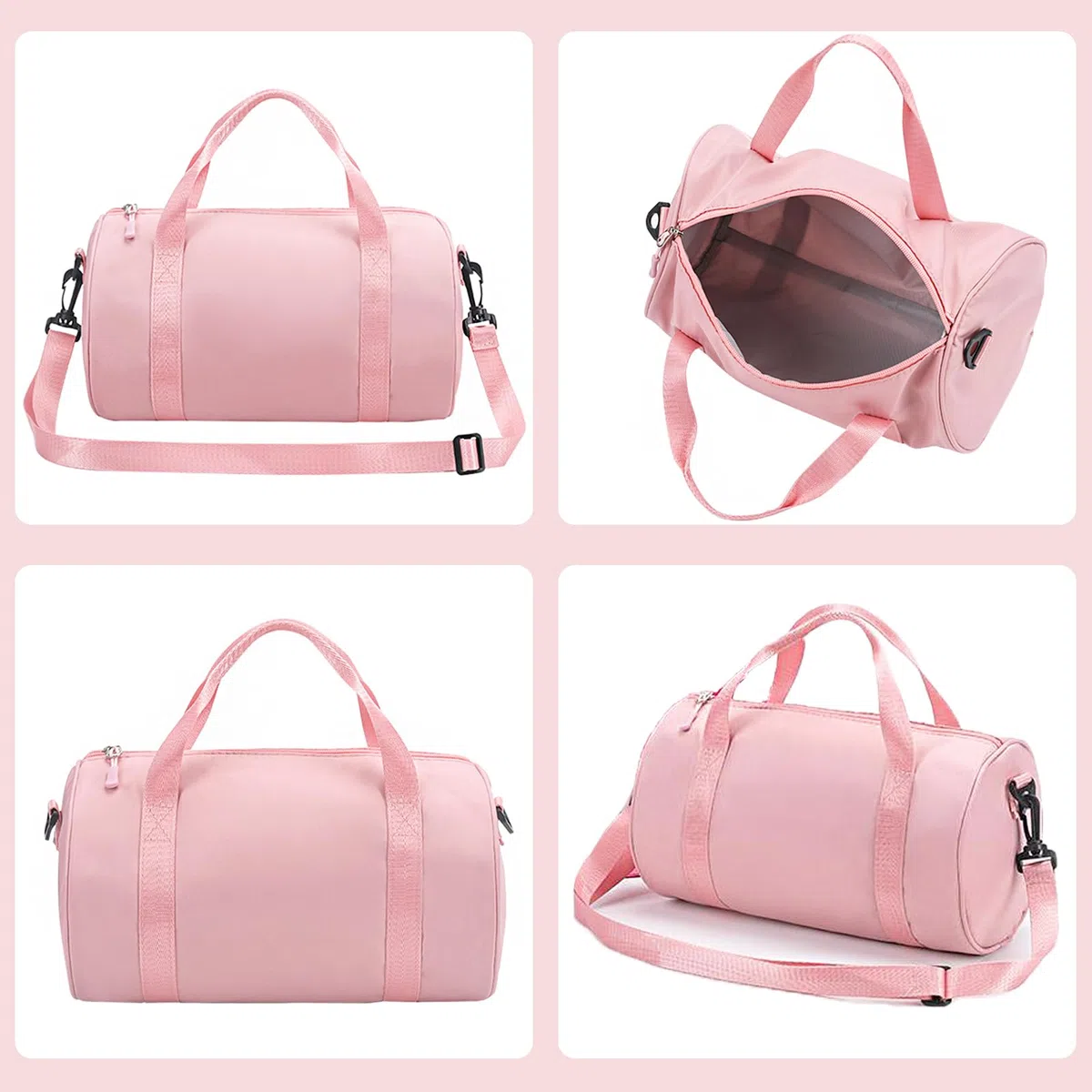 Bolsa de gimnasia personalizada para niñas, bolsa de deporte para niñas, bolsa de deporte rosa, 20 x 20 x 40 cm, gran regalo para niños, Pink, Niña