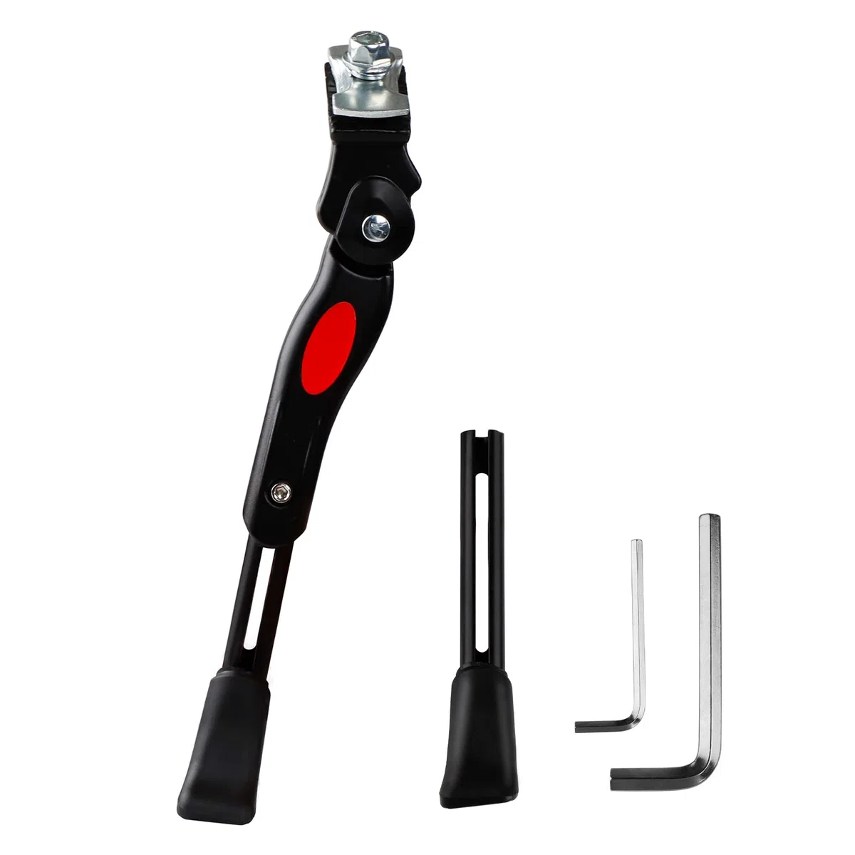DEWEL Patas de Cabra para Bicicleta, Caballete Bicicletas de Ajustable de 16-20 Pulgadas, Aleación de Aluminio, con Pies Intercambiables para Carretera, Montaña y BMX