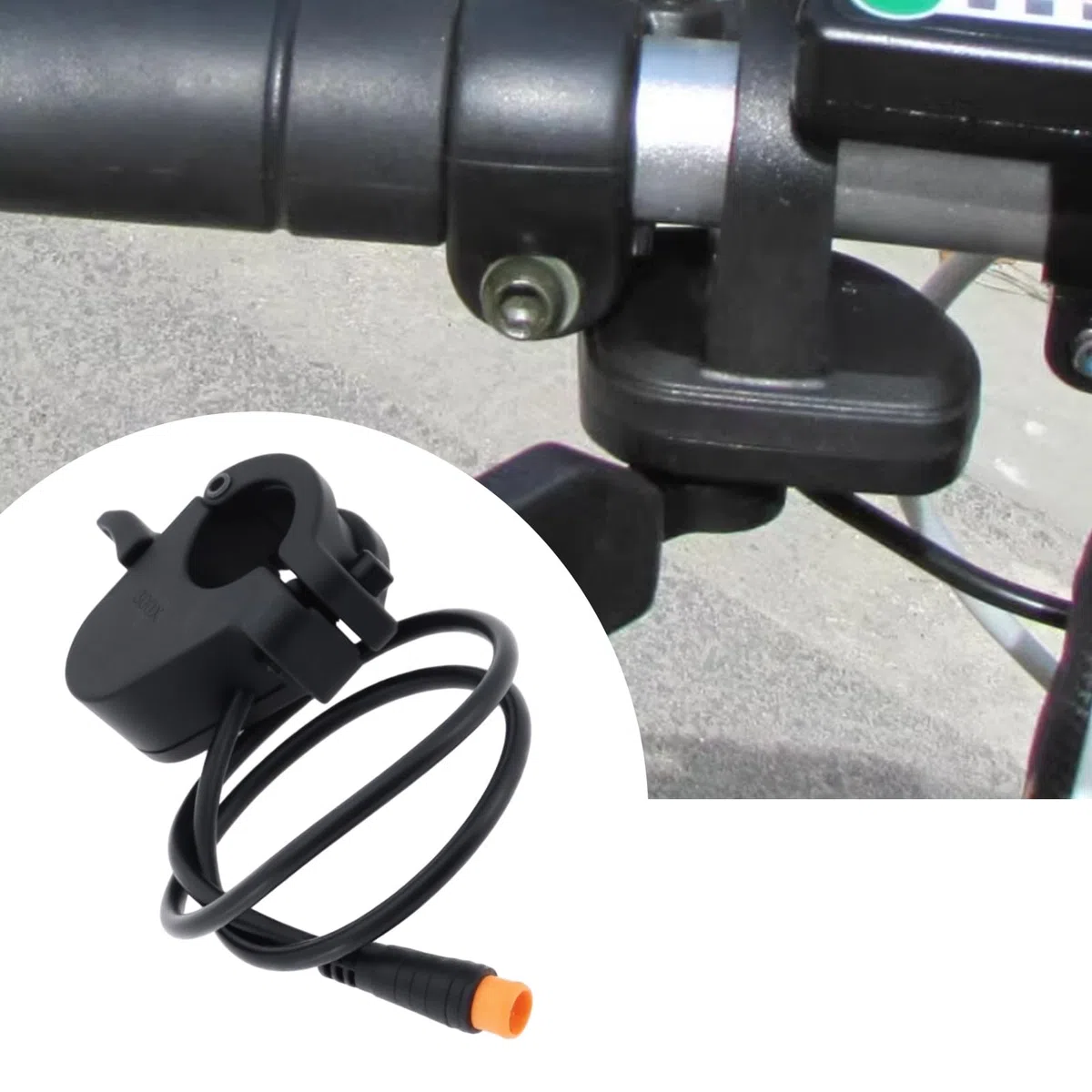 Acelerador de Pulgar para Bicicleta Eléctrica 300X con Enchufe Impermeable para Bicicletas Eléctricas de 24 V 36 V 48 V 60 V Y 72 V