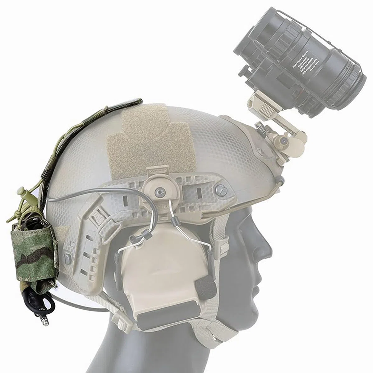 KRYDEX MK1 - Funda de batería para casco táctico con gancho Multicam