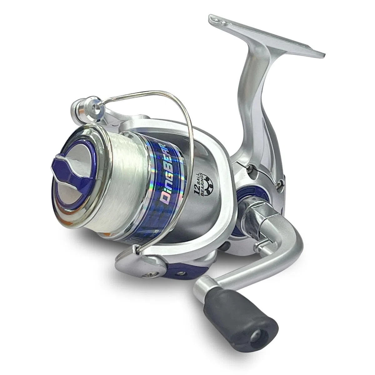 Carrete de Pesca- Carrete de Pesca de Nivel Básico, Preinstalado con Hilo de Pescar de 100 m, Adecuado para Lagos Y ríos de Fósforo Grueso