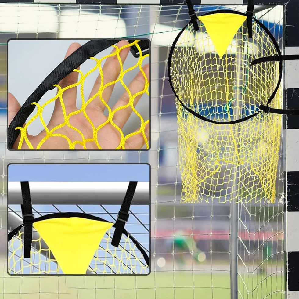 2 Piezas Amarillo Red de Objetivo de Fútbol para Entrenamiento - 45 x 60 cm - Práctica de Tiro y Ejercicios