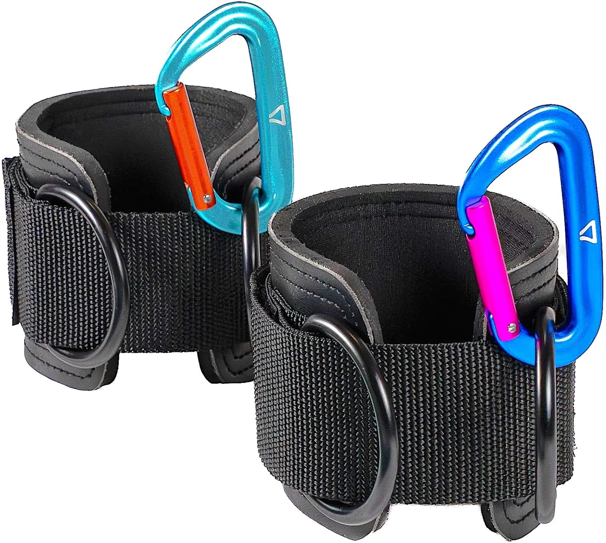Straps Gym Set | Tobilleras + 2 Mosquetones + Cintas Levantamiento Fitness Mujer Poleas, Glúteos | Straps Gym Mujeres | Straps Gimnasio | Ankle Straps | Correas Agarre | Cable Machine