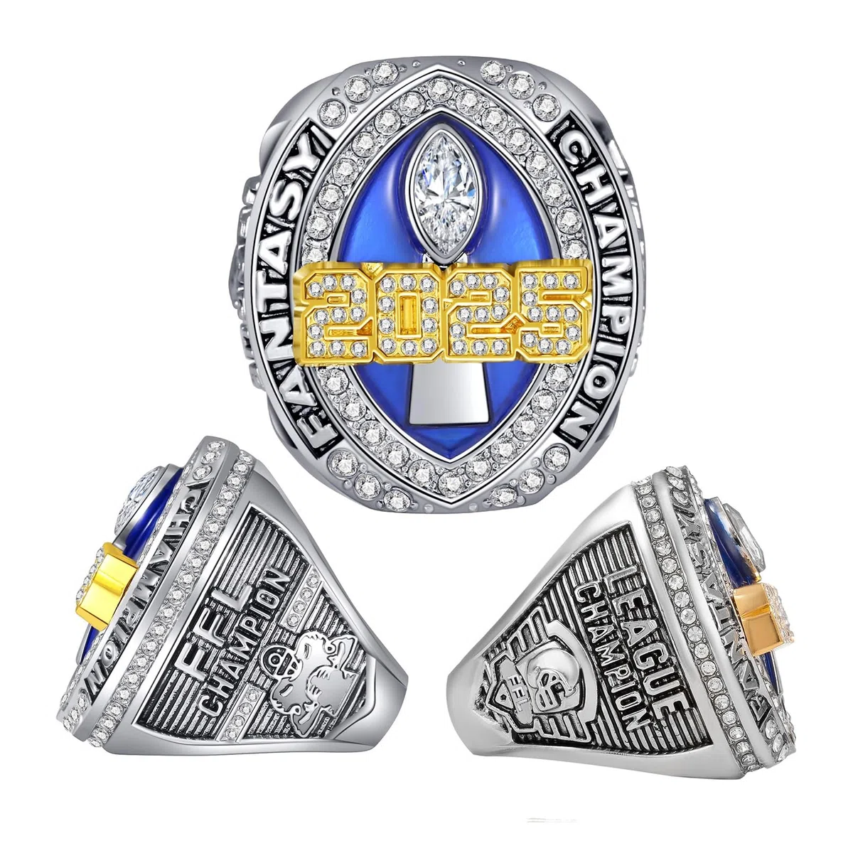 2025 Anillos de fútbol de fantasía Coleccionables del Día del Padre de campeonato Anillos de campeonato de la FFL Recuerdos for fanáticos Exhibiciones de fútbol for amigos y exhibiciones
