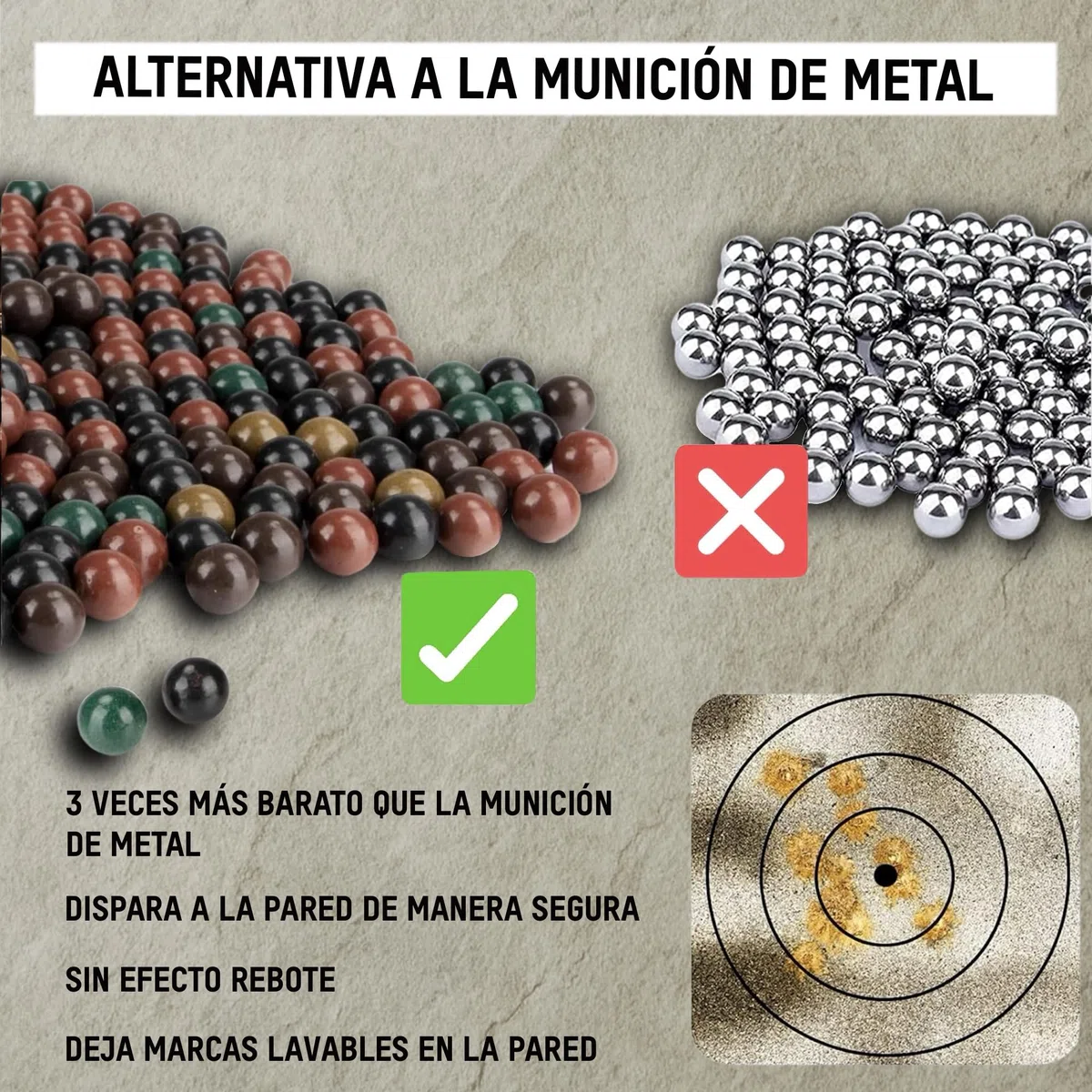 Bolas de Barro para Tirachinas - Munición de Arcilla de 9MM