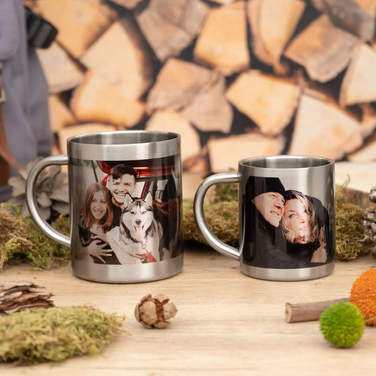 Wanapix | Taza de Acero Impresa de 20 cl. de Capacidad | Personalizada mediante Impresión a Color | Taza Pequeña para Camping y Montaña | Impresa con cualquier Texto o Imagen