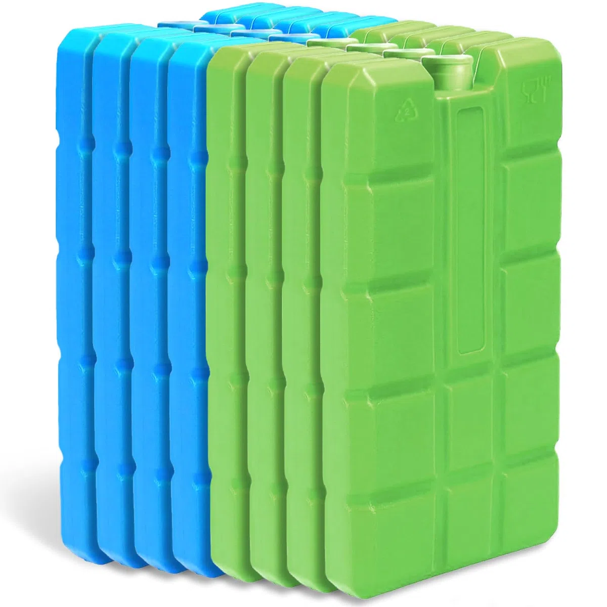 Bloques de frío para bolsa isotérmica, 2/4/8 unidades de 200 ml, elemento de refrigeración ultrafino reutilizable, adecuado para exteriores, para mantener los alimentos frescos