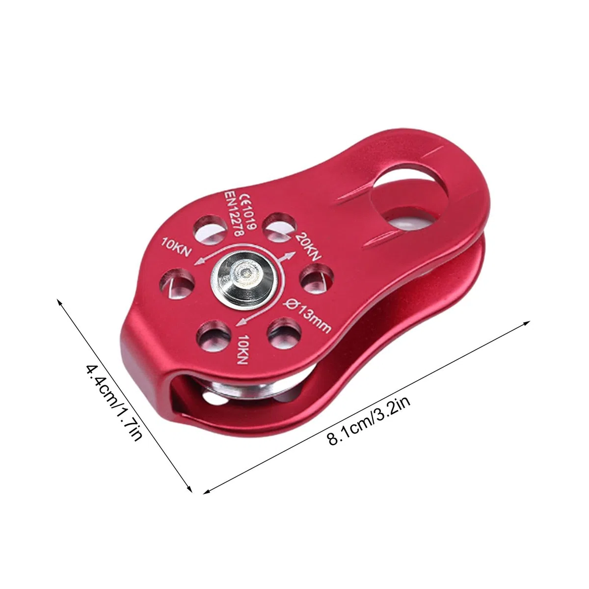 Polea de cuerda para escalada en roca,Polea para escalada en pared de roca | Pequeñas poleas de cuerda de aluminio,Polea fija para escalada y rescate de paredes de roca, herramienta de supervivencia a