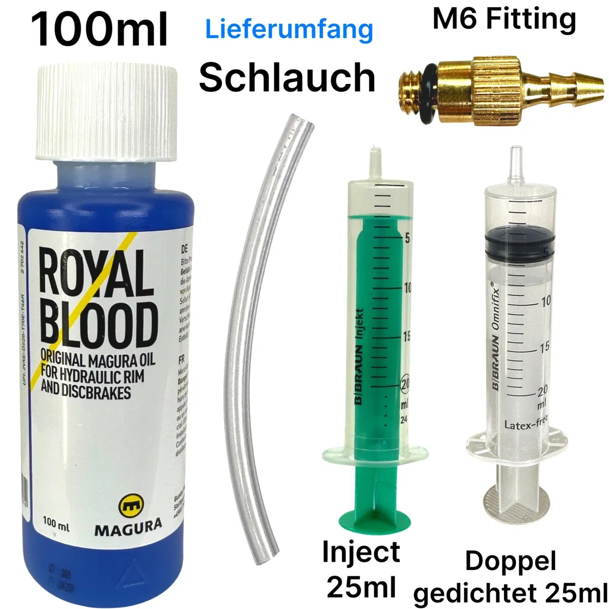 F26 Kit de Servicio con 100 ml Magura Royal Aceite de Sangre Louise Marta MT 8 6 4 3 2 y Hs11 Hs33 Desde 2011
