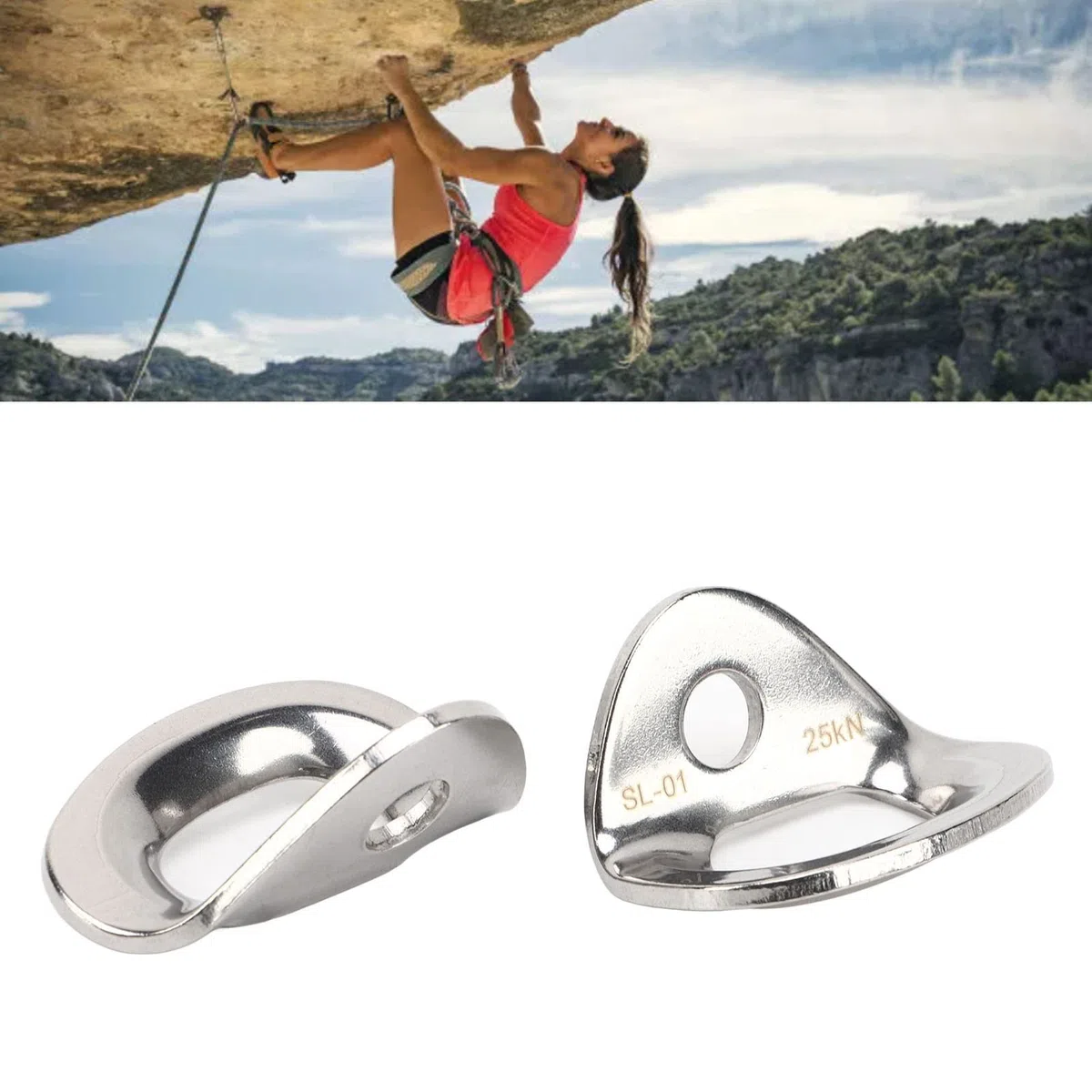 Generic 2 pernos de escalada de acero inoxidable 316, gran capacidad de carga, anclaje para tallar trabajos aéreos, Generic3iapm82gqd