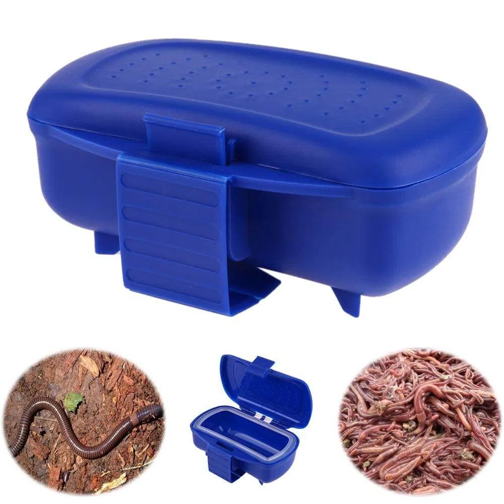 1 Pc Caja De Pesca De Plástico Almacenamiento De Cebos De Pescado para Lombrices De Tierra Atragadora De Aparejos Caja De Almacenamiento Organizador De Pesca Accesorios De Pesca