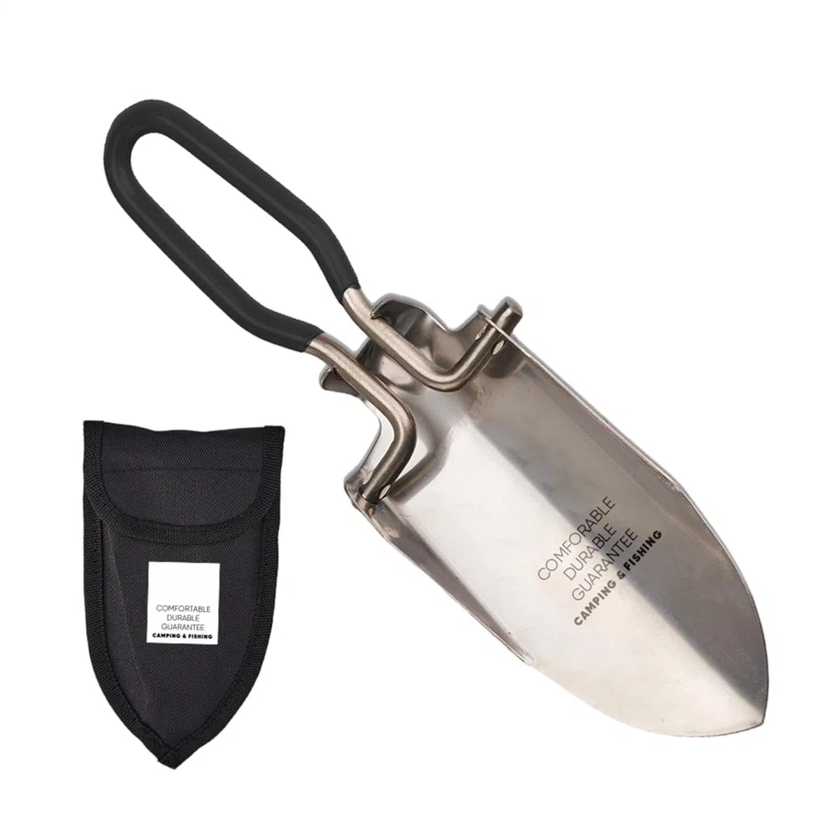 Pala de Camping | Plegable de Acero Inoxidable para Exteriores | Plegable de Acero Inoxidable para jardín,para Playa Camping Senderismo Supervivencia Exterior