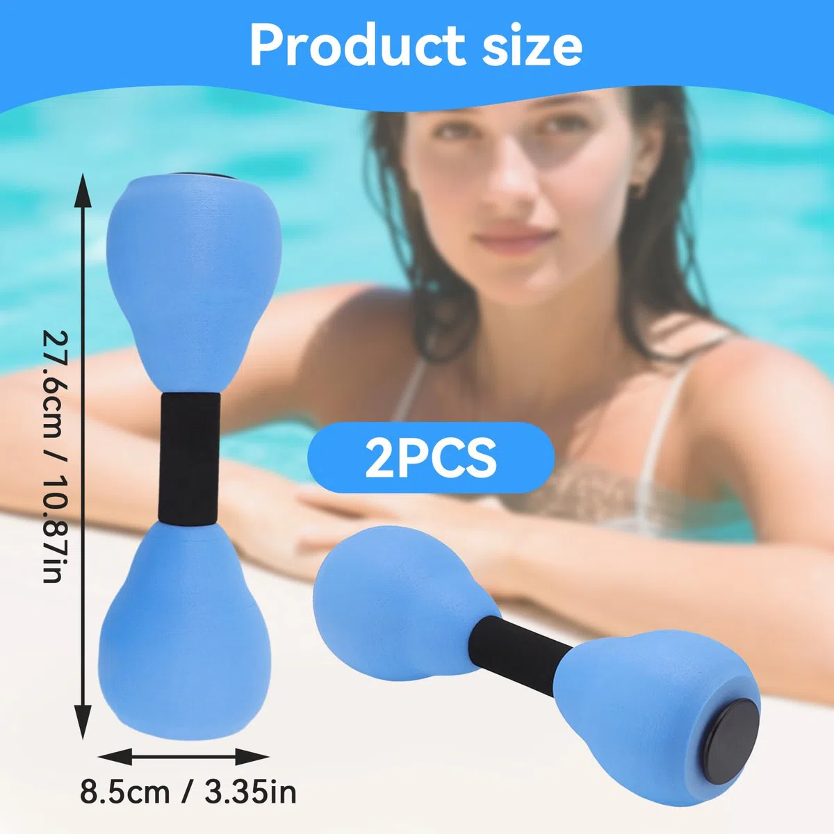 Pesas de agua para aeróbic acuático, 2 uds. De espuma ajustable, pesas de agua, resistencia a la piscina, entrenamiento de natación, equipo de Fitness para adultos y niños