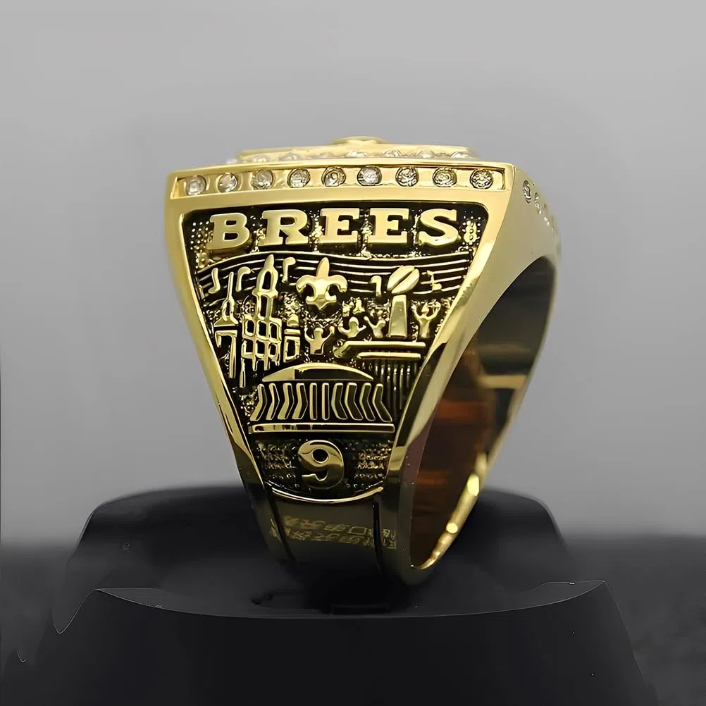 Anillo Campeón Super Bowl 2009 Saints – Recuerdo del Campeonato de Fútbol Americano para Aficionados, Antiguos Alumnos, Padre y Amigos